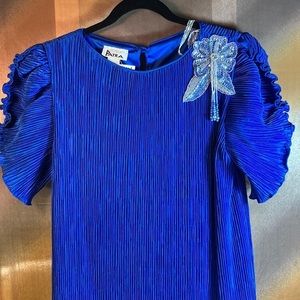Size 10 formal mother of the bride dress. Blue “Ursula” tag Pic is true color B2